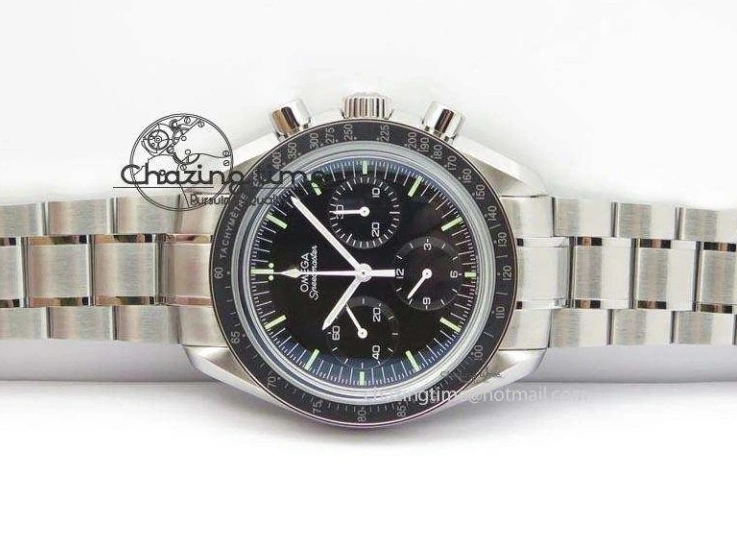 0406 Speedmaster MoonWatch Black Dial On SS Bracelet Seasonal 8228